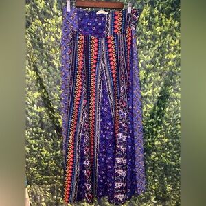 Bohemian Patterned Wide Leg Pants
